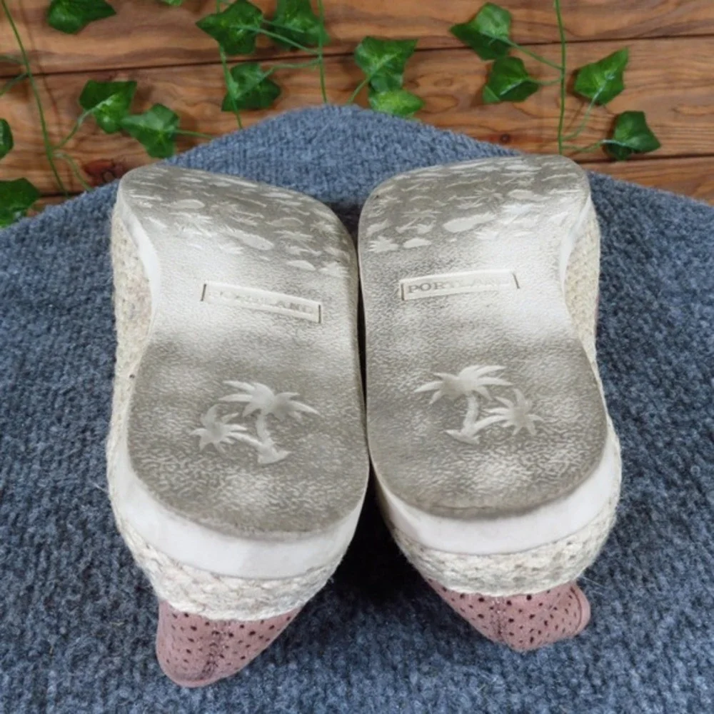 Portland Ellie Womens Espadrille Slip On Size 8.5 Pink Textile Casual‎ Comfort